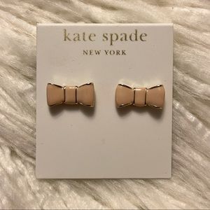 Kate Spade 14k gold fill Light Pink Bow Earrings